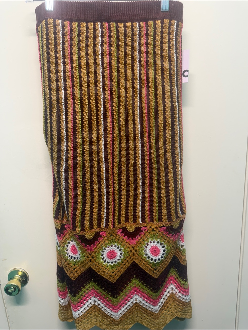 Maeve striped crochet Maxi Skirt